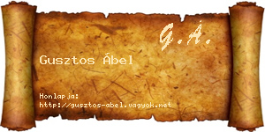 Gusztos Ábel névjegykártya
