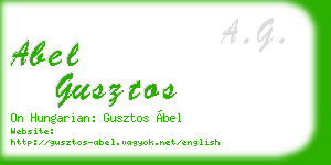 abel gusztos business card