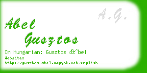 abel gusztos business card